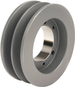 TB Woods 2 Groove, 1/2 to 1-15/16 Bore Diam, 5-1/2" Outside Diam, QD Bushed V Belt Sheave 5.5 5V Diam Belt Pitch 5V552 - 55518831