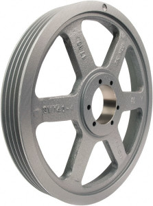 TB Woods 4 Groove, 1/2 to 2-1/2 Bore Diam, 14" Outside Diam, QD Bushed V Belt Sheave 14.00 3V Diam Belt Pitch 3V1404 - 55520373
