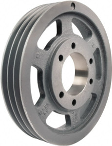 TB Woods 3 Groove, 7/8 to 3-1/2 Bore Diam, 13.2" Outside Diam, QD Bushed V Belt Sheave 13.2 5V Diam Belt Pitch 5V1323 - 55519037