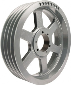 TB Woods 4 Groove, 7/8 to 3-1/2 Bore Diam, 21.2" Outside Diam, QD Bushed V Belt Sheave 21.2 5V Diam Belt Pitch 5V2124 - 55518898