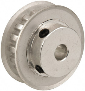 Value Collection 18 Tooth, 1/4" Inside x 1-1/8" Outside Diam, Hub & Flange Timing Belt Pulley 1/4" Belt Width, 1.146" Pitch Diam, 0.438" Face Width, Aluminum 18XL025-6FA-1/4 - 86437779