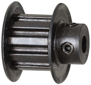 Value Collection 11 Tooth, 3/16" Inside x 0.68" Outside Diam, Timing Belt Pulley 1/4, 3/8" Belt Width, 0.7" Pitch Diam, Steel & Cast Iron 11XL0376FSFB316 - 35375807