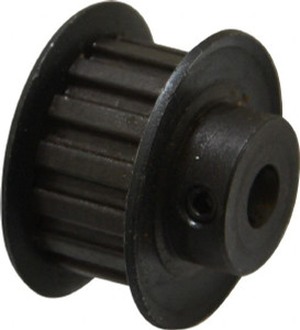 Value Collection 15 Tooth, 1/4" Inside x 0.935" Outside Diam, Timing Belt Pulley 1/4, 3/8" Belt Width, 0.955" Pitch Diam, Steel & Cast Iron 15XL0376FSFB1/4 - 35375831