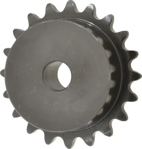 Browning 3/8" Chain Pitch, Chain Size 35, 20 Tooth Min Plain Bore Sprocket 1/2" Bore Diam, 2.397" Pitch Diam, 2.59 OD 35B20 - 74395237