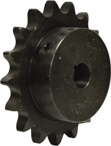 U.S. Tsubaki 3/4" Chain Pitch, Chain Size 60, 18 Tooth Finished Bore Sprocket 1-15/16" Bore Diam, 4.319" Pitch Diam, 4.7 OD 60B18F-1R - 55226187