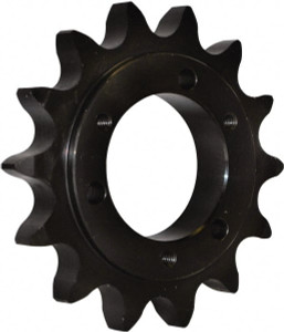 U.S. Tsubaki 1/2" Chain Pitch, Chain Size 40, 45 Tooth QD Sprocket 2" Bore Diam, 7.45 OD 40SDS45 - 55203848