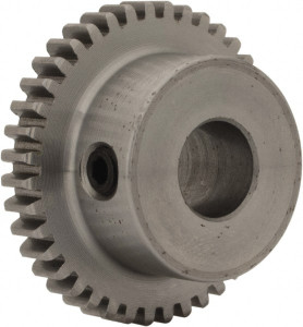 Boston Gear 32 Pitch, 1-1/4" Pitch Diam, 40 Tooth Spur Gear 0.188" Face Width, 3/8" Bore Diam, 0.88" Hub Diam, 14.5° Pressure Angle, Steel H3240 - 36681948 Boston Gear 32 Pitch, 1-1/4" Pitch Diam, 40 Tooth Spur Gear 0.188" Face Width, 3/8" Bore Diam, 0.88" Hub Diam, 14.5° Pressure Angle, Steel H3240 - 36681948