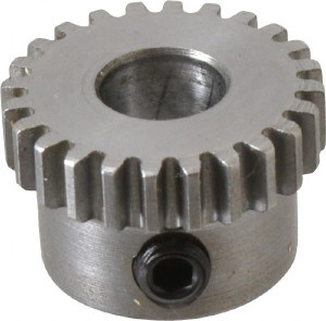 Boston Gear 32 Pitch, 3/4" Pitch Diam, 24 Tooth Spur Gear 0.188" Face Width, 5/16" Bore Diam, 0.64" Hub Diam, 14.5° Pressure Angle, Steel H3224 - 36681930
