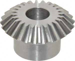 Boston Gear 16 Pitch, 1-1/2" Pitch Diam, 24 Tooth Miter Gear 0.32" Face Width, 1/2" Bore Diam, 1" Hub Diam, 20° Pressure Angle, Steel L112Y - 36682730