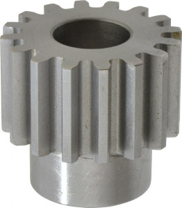 Boston Gear 10 Pitch, 1.6" Pitch Diam, 16 Tooth Spur Gear 1" Face Width, 3/4" Bore Diam, 1.22" Hub Diam, 14.5° Pressure Angle, Steel NF16B - 36682250