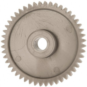 Made in USA 48 Pitch, 2" Pitch Diam, 2.083" OD, 48 Tooth Spur Gear 1/4" Face Width, 5/16" Bore Diam, 43/64" Hub Diam, 20° Pressure Angle, Acetal 2448 - 03125259