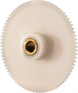 Made in USA 48 Pitch, 2-1/4" Pitch Diam, 2.292" OD, 108 Tooth Spur Gear 1/4" Face Width, 1/4" Bore Diam, 39/64" Hub Diam, 20° Pressure Angle, Acetal 48108BI - 04034740