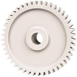 Made in USA 20 Pitch, 2-1/4" Pitch Diam, 2.35" OD, 45 Tooth Spur Gear 3/8" Face Width, 3/8" Bore Diam, 47/64" Hub Diam, 20° Pressure Angle, Acetal 2045 - 03124971