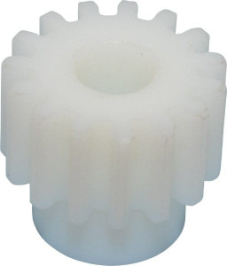 Poly Hi Solidur 12 Pitch, 1-1/4" Pitch Diam, 1.417" OD, 15 Tooth Spur Gear 3/4" Face Width, 1/2" Bore Diam, 1" Hub Diam, 14.5° Pressure Angle, Nylon GNFA1215 - 00230664