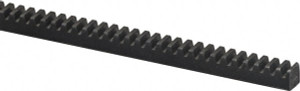 Browning 6NSR6X1 1-1/2" Face Width, 6 Feet Long, 1" Thick Steel Gear Rack 6 Pitch, 14-1/2° Pressure Angle 6NSR6X1 - 35442920