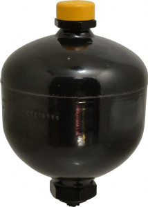 Parker Hannifin 60 Lb. Capacity, 3,045 psi Max Working Pressure, 7.09" High, Hydrin Diaphragm Accumulator 5.36" Diam, 8 SAE Port Thread AD100A21T9A1 - 76134006