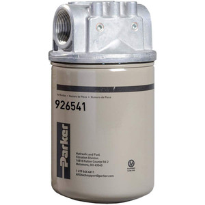 Parker Hannifin Spin-on Can Filter Assembly, 50gpm Nominal, 150psi, 1-1/4 NPT Ports 3 Micron Cellulose 50AT103CBPGN20H - 09621509