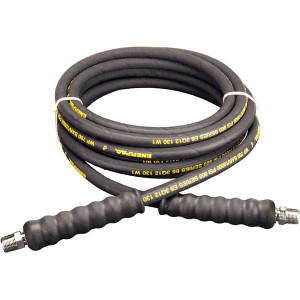 Enerpac Hydraulic Pump Hose, Inside Diameter (Inch): 0.25, Hose Length (Feet): 20.00, Hose Material: Rubber Coated, Steel Wire Braid, Pressure Rating: 10000, End One: 3/8 NPT, Opposite Hose End: 3/8 NPTF MALE H9220 - 81123416