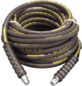 Enerpac 3/8" Inside Diam x 3/8 NPT 30 ft. Hydraulic Pump Hose 10,000 psi, 3/8 NPTF Male Opposite End, Rubber H9330 - 33721986