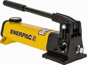Enerpac 1 Stage 0.38" Piston Diam, 1/2" Stroke Glass-Filled Nylon Manual Hydraulic Pump 1/4 NPTF Port, 0.055 Cu In/Stroke, 3 Cu In Reservoir, 10,000 psi Second Stage P141 - 80021363