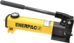 Enerpac 2 Stage 1/2" Stroke Glass-Filled Nylon Manual Hydraulic Pump 1/4 NPTF Port, 0.055 & 0.221 Cu In/Stroke, 3 Cu In Reservoir, 200 psi First Stage, 10,000 psi Second Stage P142 - 80021645