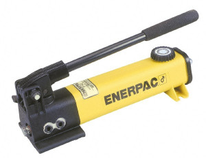Enerpac 1 Stage 0.44" Piston Diam, 1" Stroke Glass-Filled Nylon Manual Hydraulic Pump 3/8 NPTF Port, 0.151 Cu In/Stroke, 3 Cu In Reservoir, 10,000 psi Second Stage P391 - 80021389