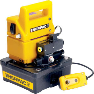 Enerpac Power Hydraulic Pumps & Jacks, Type: Electric, Pressure Rating (psi): 10000, Oil Capacity: 200 cu. in., Used With Cylinder(s): Single Acting, Cylinder Operating Function: Advance, Hold and Retract PUD1301B - 10350056
