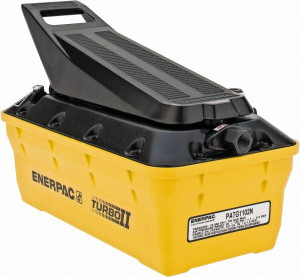 Enerpac 10,000 psi Air-Hydraulic Pump & Jack 127 Cu In Oil Capacity, Use with Single Acting Cylinders, Advance, Hold & Retract PATG1102N - 80022684