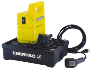 Enerpac 10,000 psi Electric Hydraulic Pump & Jack 1 Gal Oil Capacity, 3-Way, 2 Position Valve, Use with Single Acting Cylinders, Advance, Hold & Retract PUJ1201B - 03897154