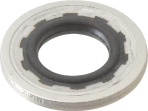 Parker Hannifin 0.24" ID x 0.505" OD, 0.05" Thick, Fastener Seal -65 to 225°F, 1/4 Pipe Thread, 600-0115-1/4 - 65075491