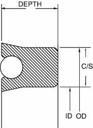 Parker Hannifin 7/8" ID x 1-1/4" OD, 3/16" Thick, Polypak Seal -20 to 250°F, 5/16 Pipe Thread, 426318700875312 - 65075962