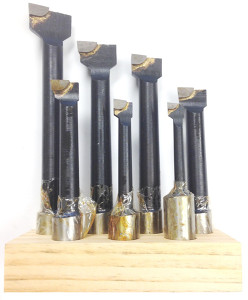 Precise 7 Piece 1" Shank C-6 Carbide Tipped Boring Bar Set - 1001-0005