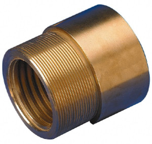 Keystone Threaded Products 0.68" Long, 0.62" High, 0.38" Thread Length, Bronze, Left Hand, Round, Precision Acme Nut 0.562-18 Thread Size, 2C Class of Fit 1/4-16L - 00501163