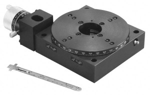 Parker Hannifin Rotary Positioning Stages, Style: Worm Gear Drive Heavy Load Stage, Thread Size: 1/4-20, Base Length: 6", Base Height: 2", Stage Diameter: 6", Stage Thru Hole Diameter: 1.75" 30006-P - 48643258