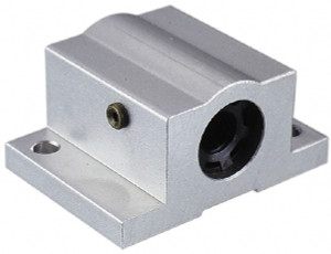 Thomson Industries 3/8" Inside Diam, 100/200 Lbs. Dynamic Capacity, Closed Twin Pillow Block Linear Bearing 0.94" Overall Height x 1-3/4" Overall Width TWN6 - 35528769