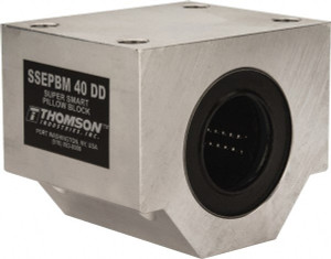 Thomson Industries 40mm Inside Diam, 13,700 Lbs. Dynamic Capacity, Closed Single Pillow Block Linear Bearing 91mm Overall Height x 108mm Overall Width, 58mm Btw Mount Hole Centers SSEPBM40DD - 36691640