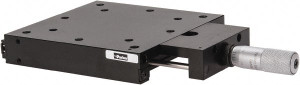 Parker Hannifin 105 Lb. Capacity, 1/4-20 Mount Hole, 1" Travel, Precision Ball Bearing Table with Center Drive Single Axis, 12 Mounting Holes, 5" Long x 5" Wide x 1" High 4411 - 03370517
