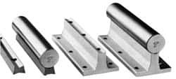 Thomson Industries 6" Bolt, For 1/2" Diam Shaft, 48" Long, Aluminum Round Drilled Shaft Support Rail 1-1/2" Base Width, 3/16" Base Thickness, 0.169" Mounting Hole Diam, 1" Btw Mount Hole Centers SR8-PDL48 - 62301742