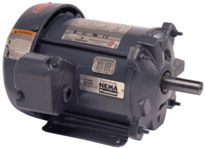 U.S. Motors 1 hp, TEFC Enclosure, No Thermal Protection, 1,765 RPM, 230/460 Volt, 60 Hz, Three Phase Premium Efficient Motor Size 143T Frame, Rigid Mount, 1 Speed, Ball Bearings, 3/1.5 Full Load Amps, F Class Insulation, Reversible C1P2B - 58755372