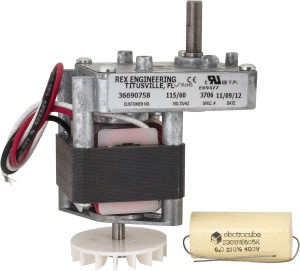 Made in USA 115 Volt, 10 RPM, 340:1 Gear Ratio, CM Reversible Gearmotor 50 Torque 3706 - 36690758