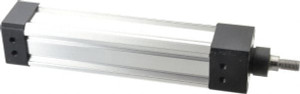 ARO Fluid Management 6" Stroke x 1-1/2" Bore Double Acting Air Cylinder 7/16-20 Rod Thread, 250 Max psi, 185°F ANAQKABBAB060-M - 35448299