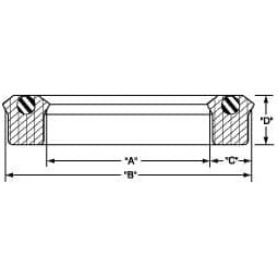 Value Collection 5-1/4" Inside Diam x 6" Outside Diam Lip Seal Type B 5/8" High, Polyurethane L37505250625B - 59510362