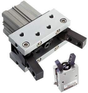 SMC Pneumatics M3x0.5 Double Action Air Gripper Internal & External Parallel Gripper, 29 to 102 psi MHZ2-10D - 79256822