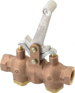 Kingston Valves 1/2" Inlet NPT 1/2" Outlet Dead Man Lever Hoist Control Air Valve 200 Max psi 303-4 - 08059883
