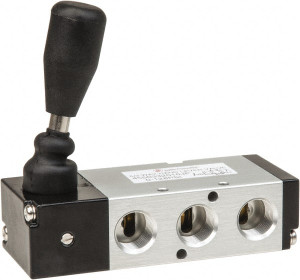 PRO-SOURCE 5-Port 3/8" Inlet NPT 3/8" Outlet 5-Way 3-Position Lever Actuator/Detent Return Manual Mechanical Air Valve 1.897 CV Rating, 127.98 Max psi 4550332010PRO - 78261112