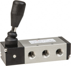PRO-SOURCE 5-Port 1/4" Inlet NPT 1/4" Outlet 5-Way 3-Position Lever Actuator/Detent Return Manual Mechanical Air Valve 0.976 CV Rating, 127.98 Max psi 4550331011PRO - 78261153