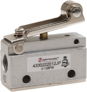 PRO-SOURCE 3-Port 1/8" Inlet NPT 1/8" Outlet 3-Way, 2-Position Roller Lever Mechanically Operated Air Valve 0.1 CV Rating, 127.98 Max psi 4330222012PRO - 78261864