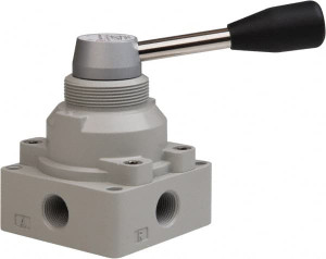 PRO-SOURCE 4-Port 3/8" Inlet NPT 3/8" Outlet 4-Way, 2-Position Rotary Lever Actuator/Manual Return Air Valve 0.976 CV Rating, 127.98 Max psi 5140200010PRO - 78257698