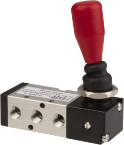 PRO-SOURCE 5-Port 1/8" Inlet NPT 1/8" Outlet 5-Way 2-Position Lever Actuator/Spring Return Manual Mechanical Air Valve 0.976 CV Rating, 127.98 Max psi 4550230012PRO - 78261070