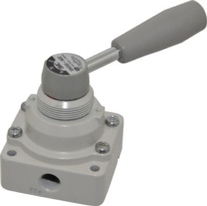 SMC Pneumatics 1/4" Inlet NPT 3-Position Rotary Lever Actuator/Manual Return Air Valve 0.4 CV Rating, 150 Max psi, 140°F Max VH200-N02 - 80084403 SMC Pneumatics 1/4" Inlet NPT 3-Position Rotary Lever Actuator/Manual Return Air Valve 0.4 CV Rating, 150 Max psi, 140°F Max VH200-N02 - 80084403